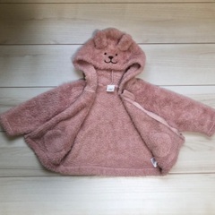 もこもこウサ耳アウター♪女子サイズ80の画像