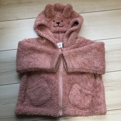 もこもこウサ耳アウター♪女子サイズ80の画像