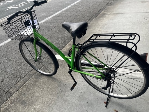 【完売御礼】【大人用】整備済中古自転車 サイモト27型ダカラットモダ 緑色 <自転車のオオムラ 静岡店>