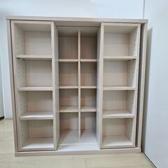 アイリスオーヤマ 本棚 大容量 スライド 4段 幅90 収納棚  ディスプレイラックの画像