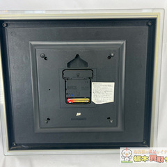 【B119】TECHNOS スクエア壁掛け時計 ブラック 約40cmの画像