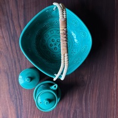 交趾焼　3点セットの画像