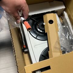 【新品未使用】パロマ 2口ガスコンロ PA-28F プロパンガス(LPG)用 ※開封確認のみの画像