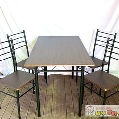 【A145】ダイニングテーブルセット 木製 椅子2脚セット 美品の画像