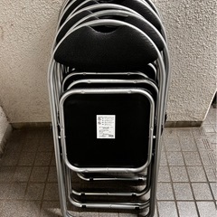 折りたたみパイプ椅子8脚セット　オフィス家具　事務用品　の画像