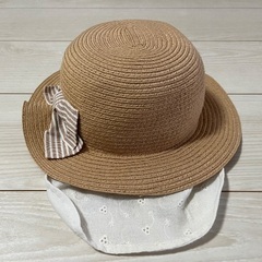 子ども 帽子(夏用、麦わら帽子風)の画像