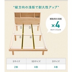 すのこベット セミダブル マットレス付きの画像