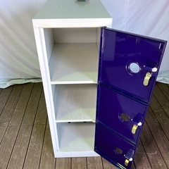 【A152】フリーボックス 鍵付き ３人用 ３段 シリンダー錠 ミニロッカー 収納ボックスの画像