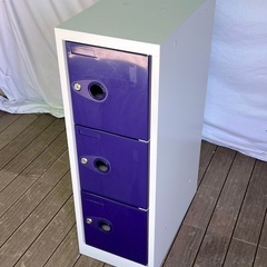 【A152】フリーボックス 鍵付き ３人用 ３段 シリンダー錠 ミニロッカー 収納ボックスの画像