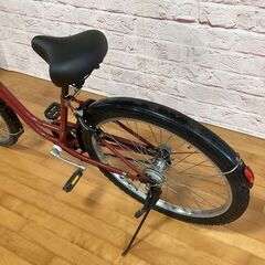 【大人用】整備済中古自転車 ブリヂストン 26型ベガス 赤ベージュ色 <自転車のオオムラ 静岡店>の画像