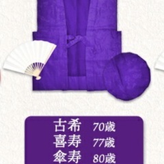 古稀 喜寿 傘寿 お祝い ちゃんちゃんこ 紫の画像