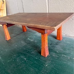 折りたたみ木製テーブル　日本製　アンティーク家具　机の画像