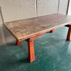 折りたたみ木製テーブル　日本製　アンティーク家具　机の画像