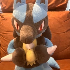 【ポケットモンスター　もぐもぐタイム 　めちゃでかルカリオぬいぐるみの画像