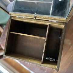 木製の裁縫箱・多目的道具箱　昭和レトロ調　ビンテージ調の画像