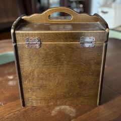 木製の裁縫箱・多目的道具箱　昭和レトロ調　ビンテージ調の画像