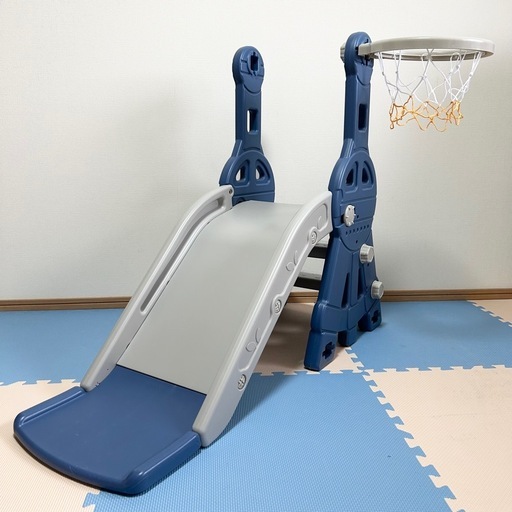 バスケットゴール付き滑り台！子ども用室内遊具