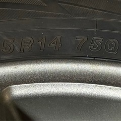 バリ山 極上品 155/65R14 ヨコハマiG70 スタッドレスタイヤホイールセット4本 2021年製造の画像