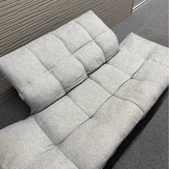 ファブリック　リクライニングソファ　2人がけソファ　ソファベッドの画像