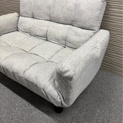 ファブリック　リクライニングソファ　2人がけソファ　ソファベッドの画像