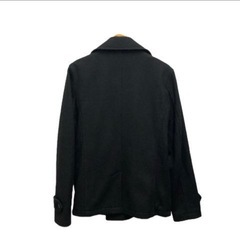 オリーグ OLEEG Pコート アウター 長袖 無地 L 黒 ブラック メンズの画像