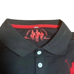 【U.S. POLO ASSN.】ポロシャツ ブラック Lサイズ メンズの画像