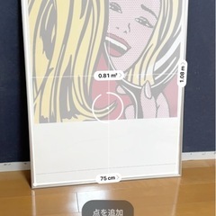 ポップアートのポスター　フレーム付きの画像