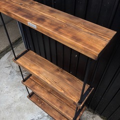 アイアンシェルフ　棚　植物棚　お洒落　インテリア　ガレージ　などの画像