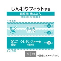 \使用期間1年程/SD ニトリ　じんわりフィットする低反発敷布団の画像