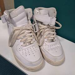 NIKE　エアフォース1　MID　27.5cm　ホワイト　AIR　FORCE1の画像