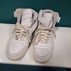 NIKE　エアフォース1　MID　27.5cm　ホワイト　AIR　FORCE1の画像