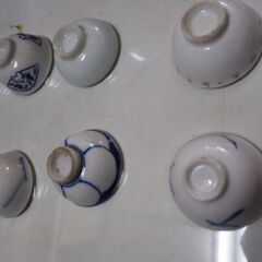 レトロな杯１０個、珍品、猪口、ぐい飲みの画像