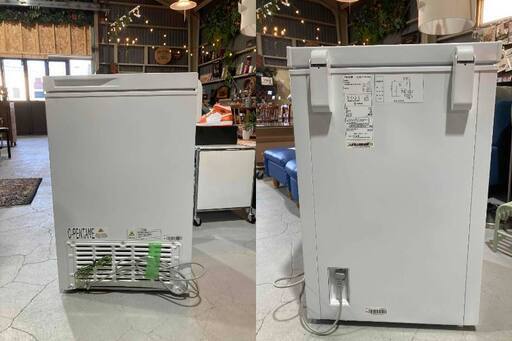 H25★YAMAZEN 山善★冷凍ストッカー YF-C101 2023年 直冷式 100L 上開き 大容量 バスケット無し 家庭用 ス