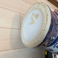 美品　大型　壺　花瓶　中国風　高さ約60㎝　横幅最大 中国陶磁器　風　ブルー インテリア　ディスプレイ　の画像