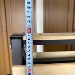 木製スノコ仕様キャスター付スチールベッド(シングル)の画像