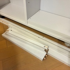 ★DIY等にも‼️木製棚 木枠 棚 木板 ホワイト コロ付き棚 木製セットの画像