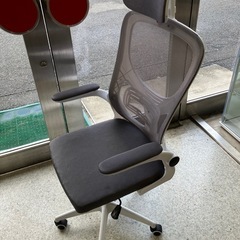 W2511-622 オフィスチェア グレー キャスター付き 中古の画像