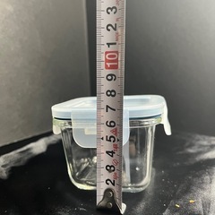 IKEA 食品保存容器 3個セット　角形　丸型ガラス製の画像