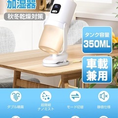 【新品未使用未開封】卓上コンパクト超音波加湿器 の画像