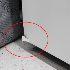 【恵庭】ニトリ　食器棚　レンジ台　収納棚　ホワイト　中古品　PayPay支払いOK！の画像