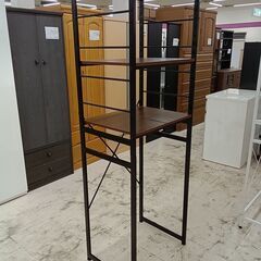 リユースのサカイ栃木店★ジモティ割あり★  ラック ブラック×ブラウン W58×D45×H180 クリーニング済み TC11711の画像