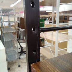 リユースのサカイ栃木店★ジモティ割あり★  ラック ブラック×ブラウン W58×D45×H180 クリーニング済み TC11711の画像