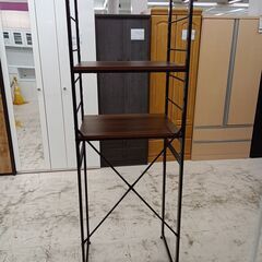 リユースのサカイ栃木店★ジモティ割あり★  ラック ブラック×ブラウン W58×D45×H180 クリーニング済み TC11711の画像