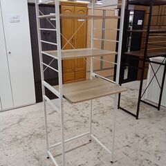 リユースのサカイ栃木店★ジモティ割あり★  レンジラック ホワイト×ベージュ W60×D45×H170 クリーニング済み TC11712の画像