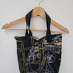 京都モチーフ トートバッグ 和柄 かわいい コンパクト エコバッグ ハンドメイド風の画像