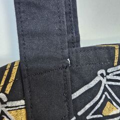 京都モチーフ トートバッグ 和柄 かわいい コンパクト エコバッグ ハンドメイド風の画像