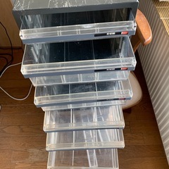 3段事務キャビネットx2 34.5x26.5x25cmの画像