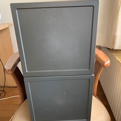 3段事務キャビネットx2 34.5x26.5x25cmの画像