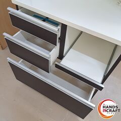 ✨【引取限定】中古　食器棚　ダークブラウン　キッチン収納 家具　※取り置き不可✨うるま市田場✨の画像