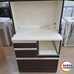 ✨【引取限定】中古　食器棚　ダークブラウン　キッチン収納 家具　※取り置き不可✨うるま市田場✨の画像